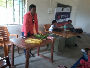 Upmukhiya, Rajesh Pahan expressing his views about the camp.