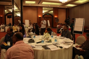 Discussion session in workshop of European Union